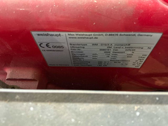Weishaupt wm - g10/3a brander - afbeelding 7 van  12