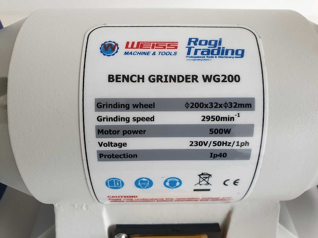 Weiss rogi - 2024 - wg200 - dubbelsteens slijpmachine - afbeelding 3 van  7