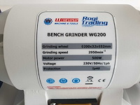 Weiss rogi - 2024 - wg200 - dubbelsteens slijpmachine - afbeelding 3 van  7
