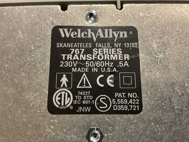 Welchallyn 767 transformer - afbeelding 4 van  4