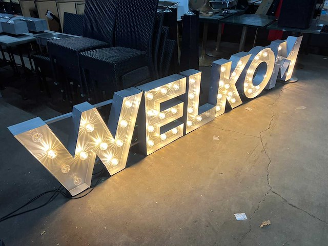 Welkom - lichtreclame - overige restaurantinrichting - afbeelding 1 van  5