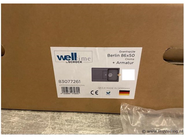 Welltime berlin spoelbak – grijs - afbeelding 2 van  2