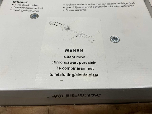 Wenen 4-kant rozet deurbeslag (198x) - afbeelding 3 van  3