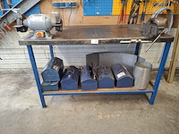 Werkbank met bankschroef en slijper - afbeelding 1 van  11