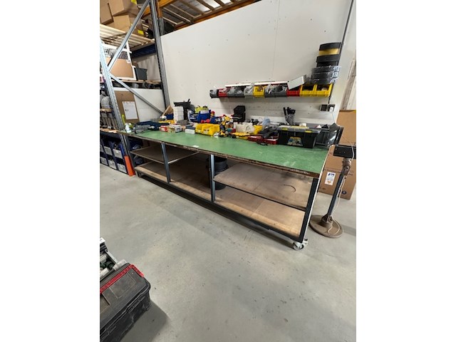 Werkbank met bankschroef, verrijdbaar - afbeelding 1 van  7