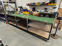 Werkbank met bankschroef, verrijdbaar - afbeelding 1 van  7