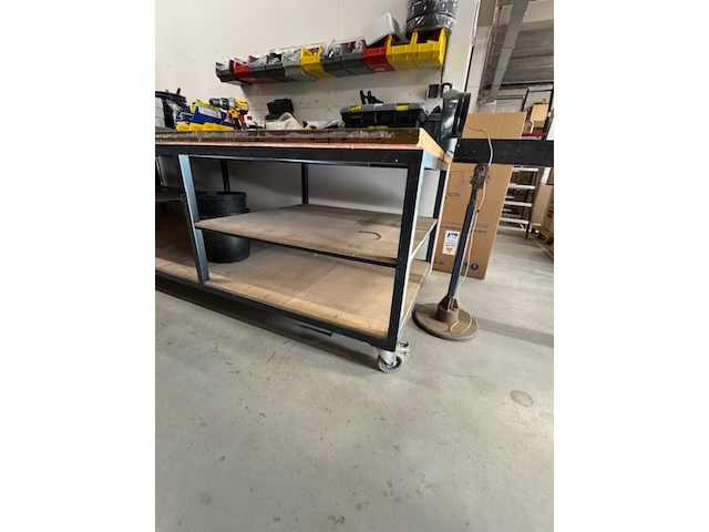 Werkbank met bankschroef, verrijdbaar - afbeelding 3 van  7