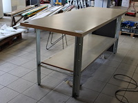 Werkbank met onderplateau. afmeting 220 x 80 x 94 cm. - afbeelding 2 van  2