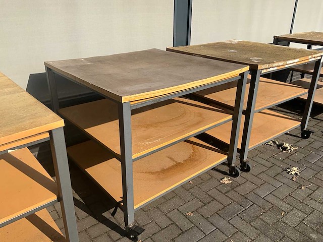 Werkbank / mobiele tafel (4x) - afbeelding 1 van  1
