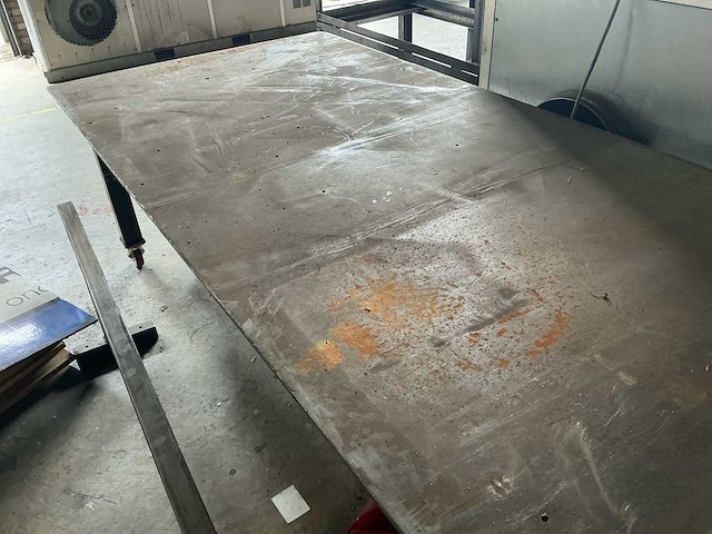 Werkbank staal, stalen frame met zwenkwielen en werkbank (3x) - afbeelding 3 van  8