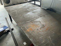 Werkbank staal, stalen frame met zwenkwielen en werkbank (3x) - afbeelding 3 van  8