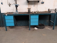 Werkbank v.v. bankschroef en slijper - afbeelding 2 van  8