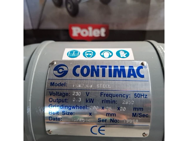 Werkbankslijper contimac, psm200w, bouwjaar 2014 - afbeelding 5 van  6