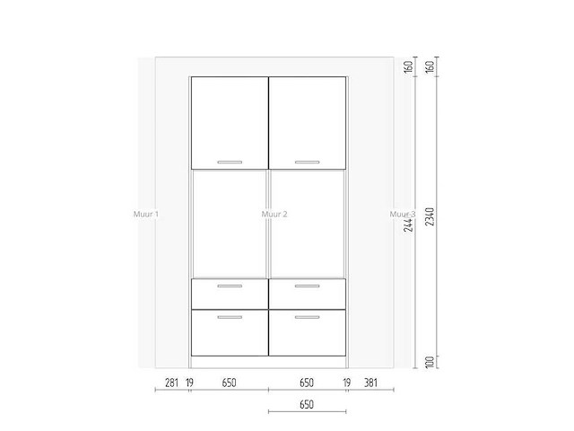 Werkkast voor wasmachine en droger - afbeelding 4 van  4