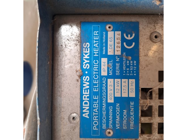 Werkplaats heater andrews sykes, model: de65 - afbeelding 3 van  4