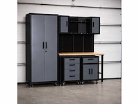 Werkplaatsinrichting - werkbank met wandkasten, werkplaatskasten, 2 opbergkasten - afbeelding 1 van  9