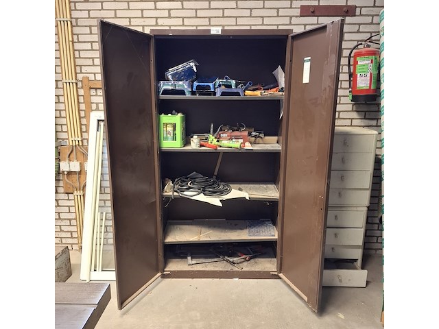 Werkplaatskast met inhoud - afbeelding 1 van  12