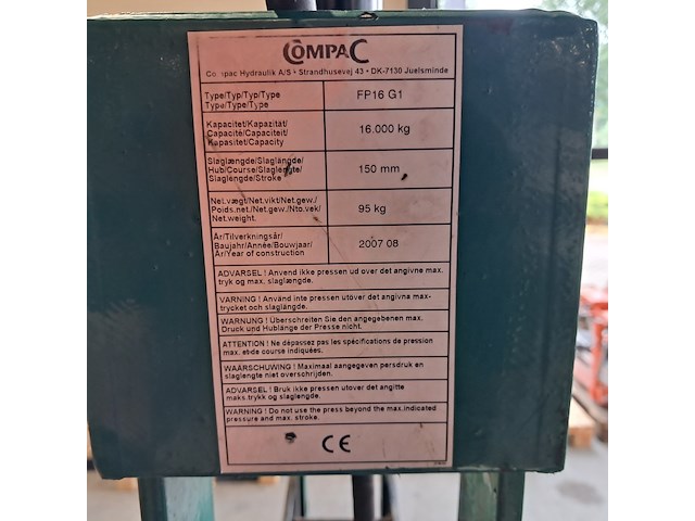 Werkplaatspers 16 ton, compac - afbeelding 5 van  13