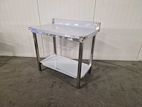 Werktafel - rvs - spatrand - 100 cm
