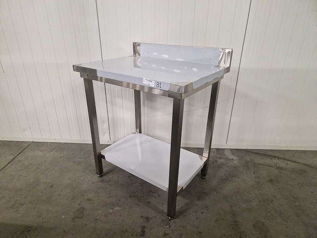 Werktafel - rvs - spatrand - 80 cm - afbeelding 1 van  1