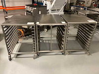 Werktafel met platenrek, rvs (3x) - afbeelding 1 van  3