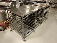 Werktafel met platenrek, rvs (3x) - afbeelding 2 van  3