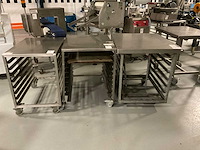 Werktafel met platenrek, rvs (3x) - afbeelding 1 van  4