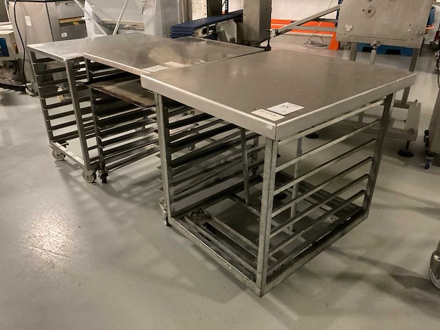 Werktafel met platenrek, rvs (3x) - afbeelding 2 van  4