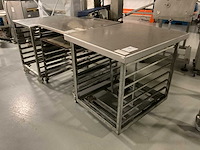 Werktafel met platenrek, rvs (3x) - afbeelding 2 van  4