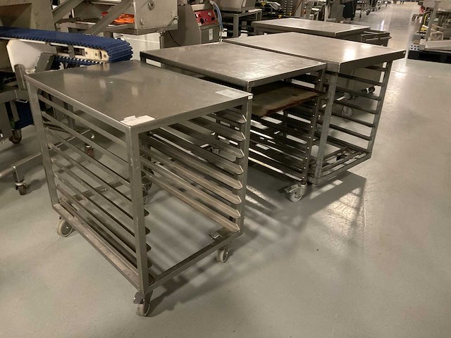 Werktafel met platenrek, rvs (3x) - afbeelding 3 van  4