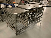 Werktafel met platenrek, rvs (3x) - afbeelding 3 van  4