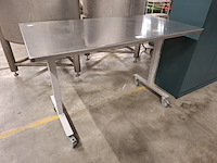 Werktafel met rvs blad, in hoogte verstelbaar - afbeelding 1 van  3