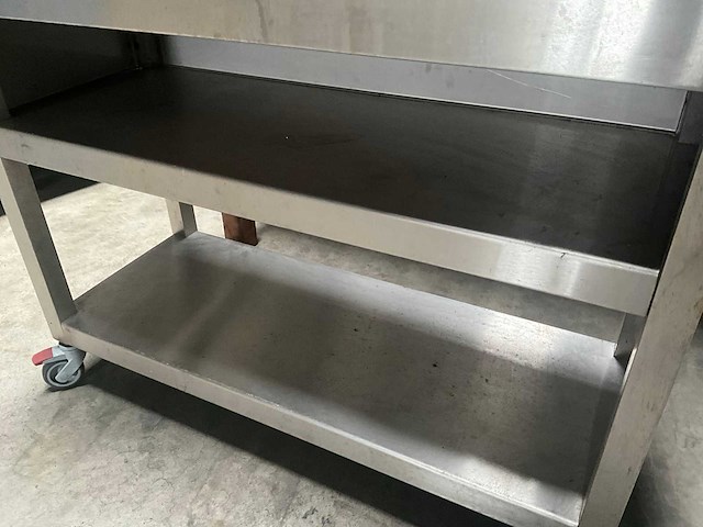 Werktafel rvs - mobiel - horeca werkbank met laden - afbeelding 5 van  6