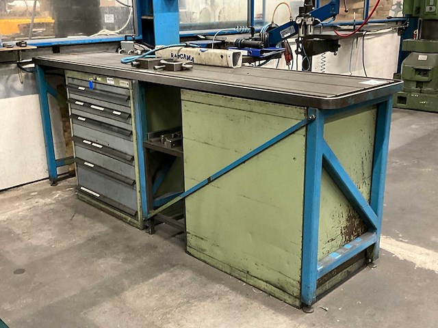 Werktafel voorzien van taparm en ladenkast - afbeelding 12 van  24