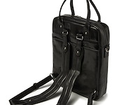 Werktas rugzak voor laptop en dagelijks gebruik met ritsvakken, dr amsterdam, black, 2025 - afbeelding 2 van  7