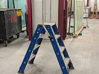 Werktrap 2x 3 treeds met bordes - afbeelding 2 van  6