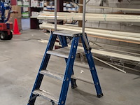Werktrap 2x 3 treeds met bordes - afbeelding 3 van  6
