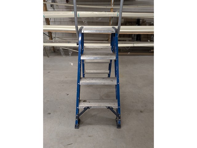 Werktrap 2x 3 treeds met bordes - afbeelding 4 van  6