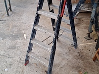 Werktrap 2x 5 treeds met bordes - afbeelding 4 van  5