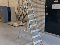 Werktrap 6 treeds met bordes