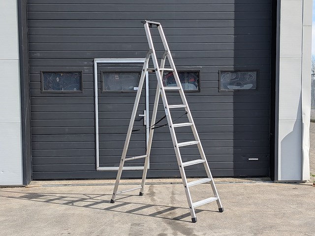 Werktrap 7-treeds met bordes, kelfort, sp-8 - afbeelding 1 van  8