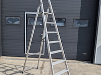 Werktrap 7-treeds met bordes, kelfort, sp-8 - afbeelding 2 van  8