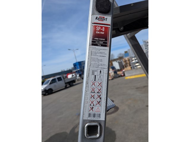 Werktrap 7-treeds met bordes, kelfort, sp-8 - afbeelding 7 van  8