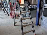 Werktrap, altrex, 2x 5 treeds met bordes - afbeelding 3 van  6