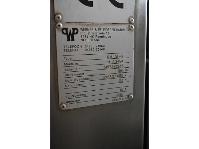 Werner & pfleiderer bm 51-b opmaker / langmaker - afbeelding 4 van  13