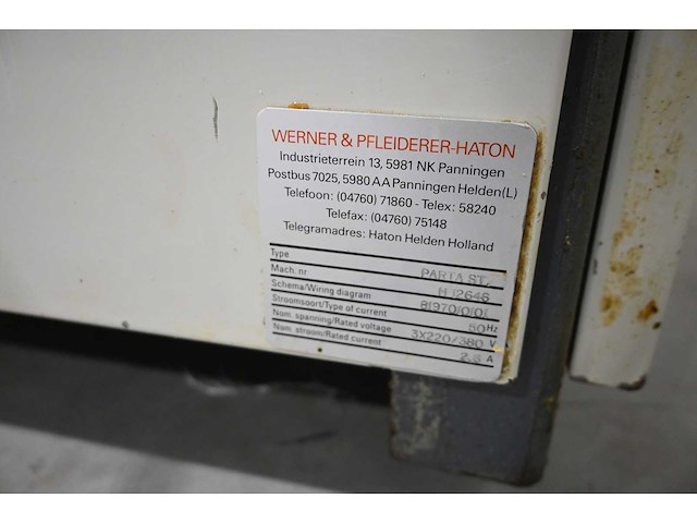 Werner & pfleiderer-haton parta st afweger - afbeelding 7 van  8