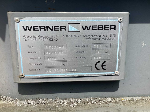 Werner weber mpc23-k perscontainer haakarm - afbeelding 4 van  7