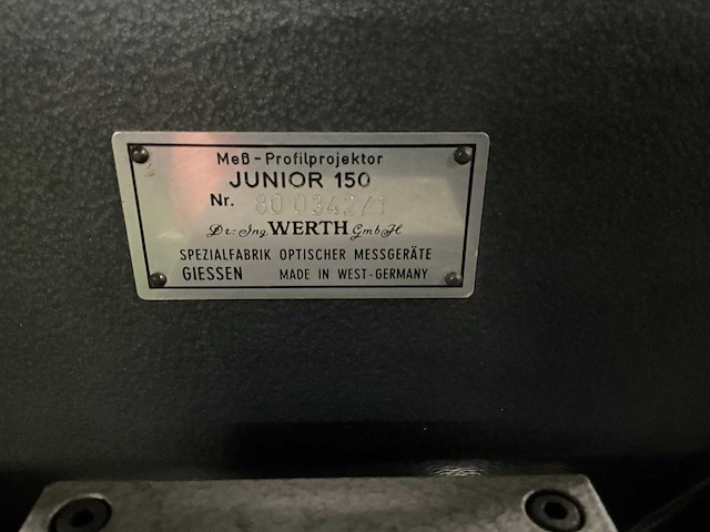 Werth junior150 optische profiel projector - afbeelding 6 van  7