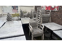 Werzalit compleet terrasmeubilair bestaande uit 15 tafels en 46 stoelen - afbeelding 10 van  12