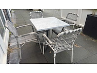 Werzalit compleet terrasmeubilair bestaande uit 15 tafels en 46 stoelen - afbeelding 5 van  12